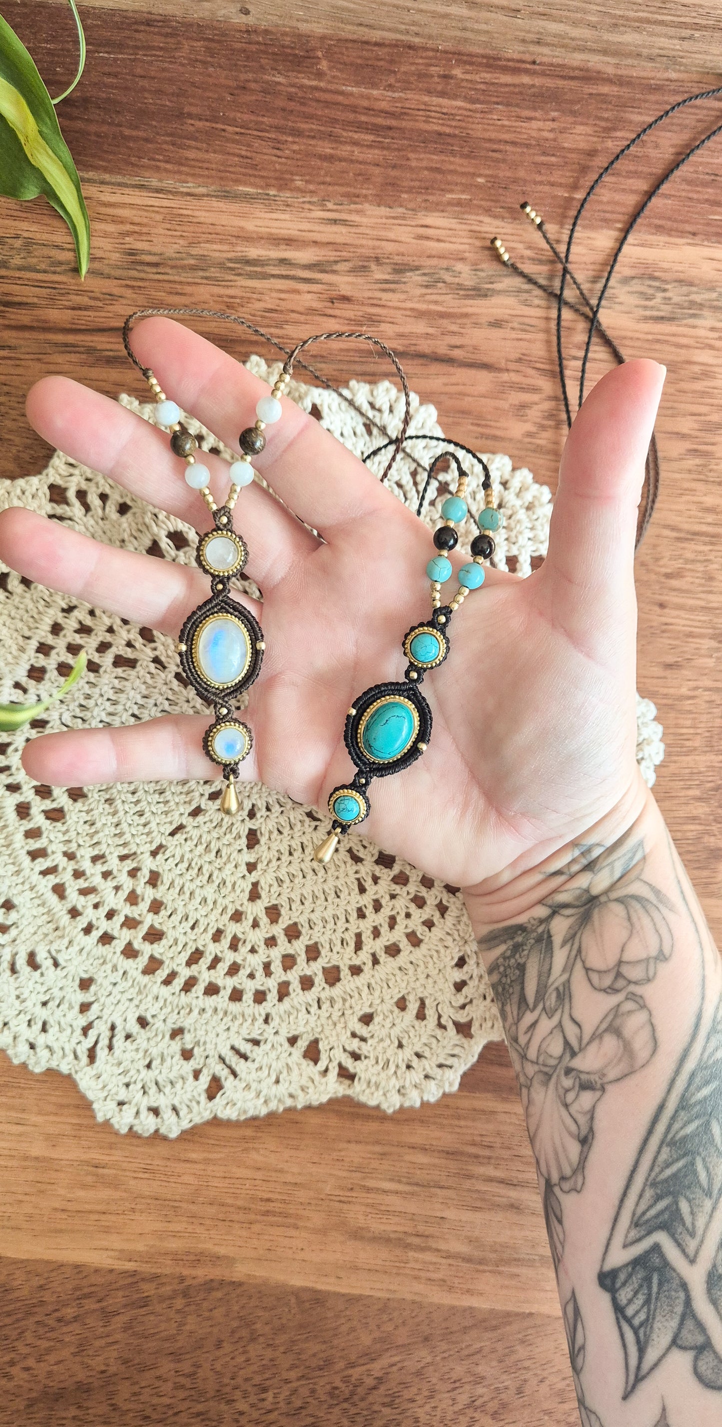 Luna – Customisable Micro‑Macramé Pendant (Handmade in Australia)