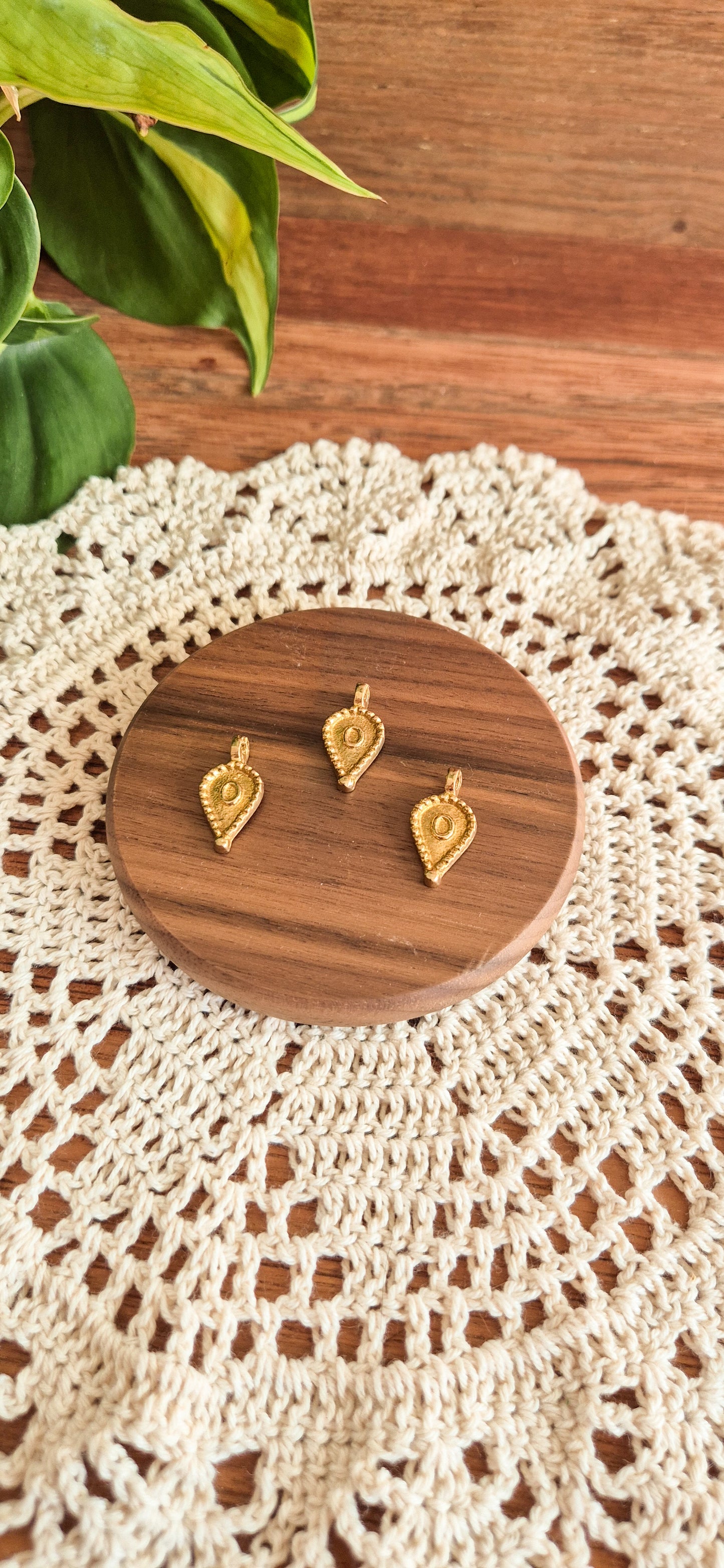 Noma Charm - Raw Brass Charm – Jewellery Making Supplies (Macramé & Beading)
