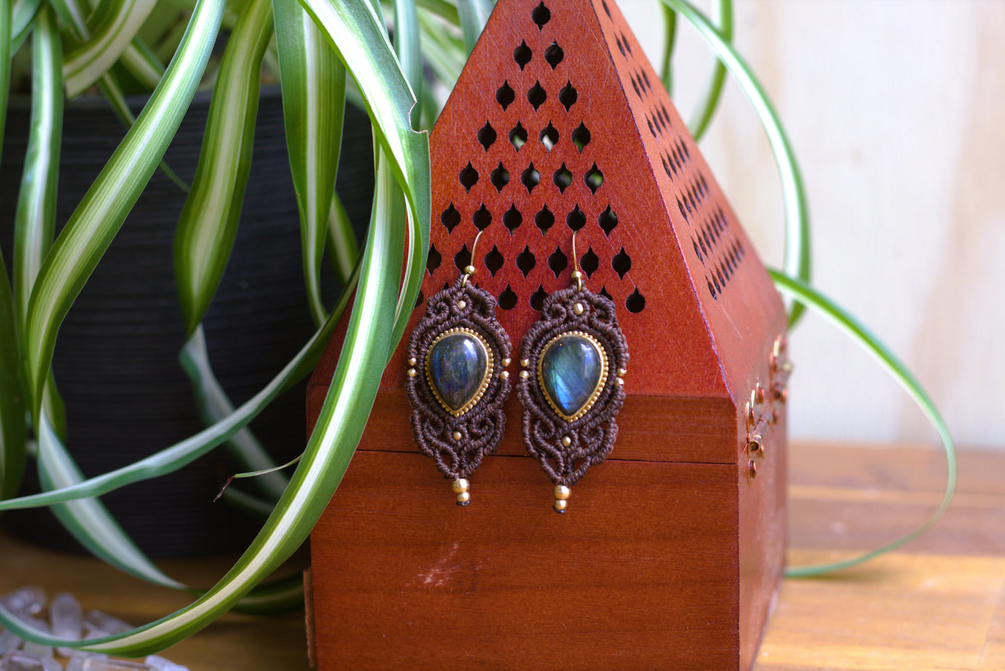 Labradorite earrings