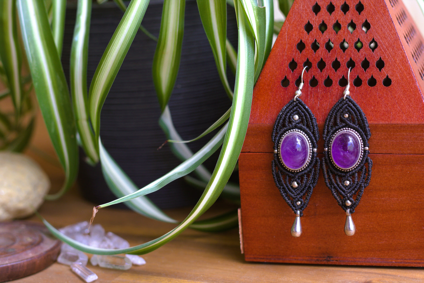 Amethyst earrings