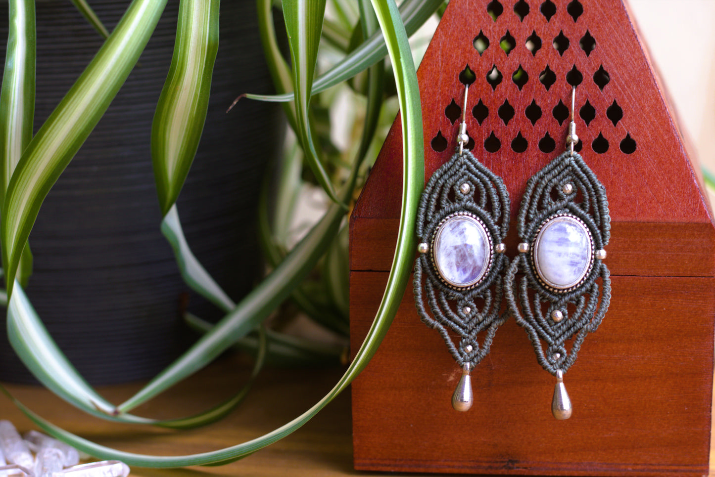 Moonstone earrings
