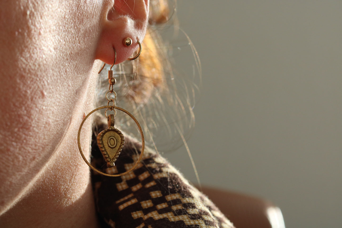Brass earrings