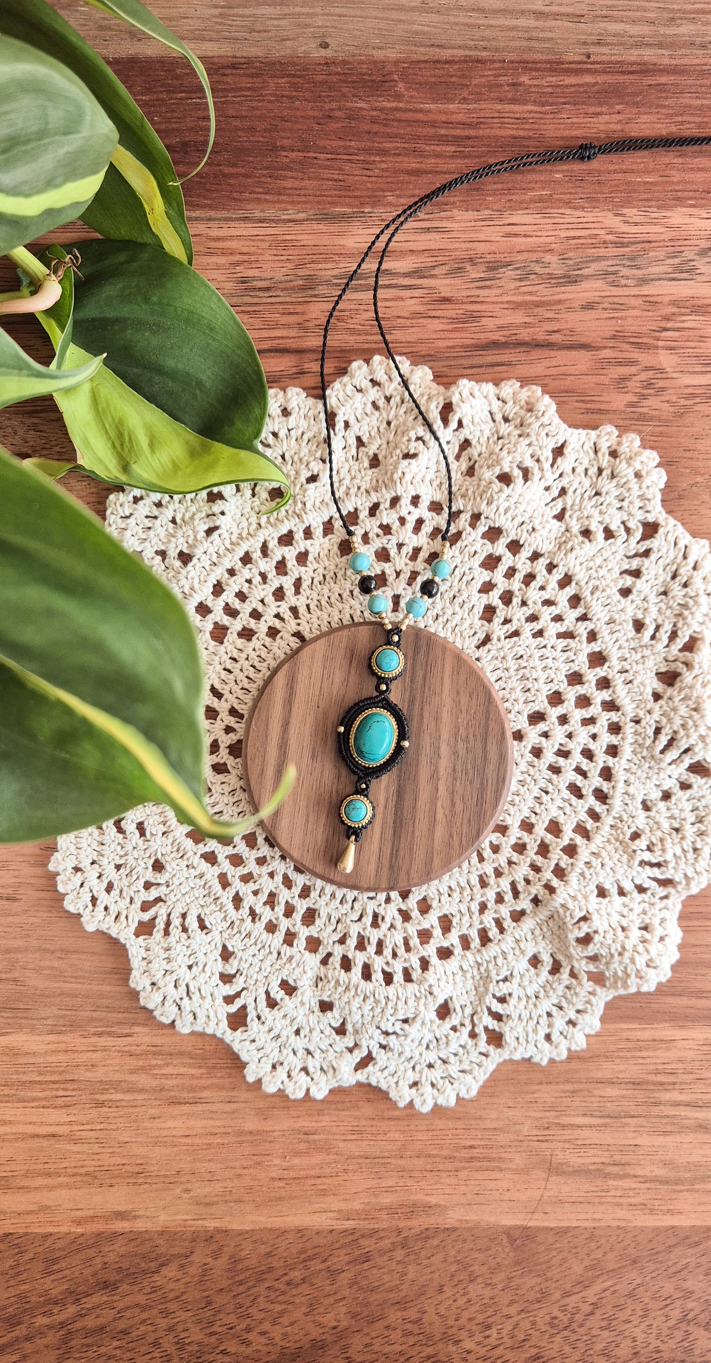Luna – Customisable Micro‑Macramé Pendant (Handmade in Australia)