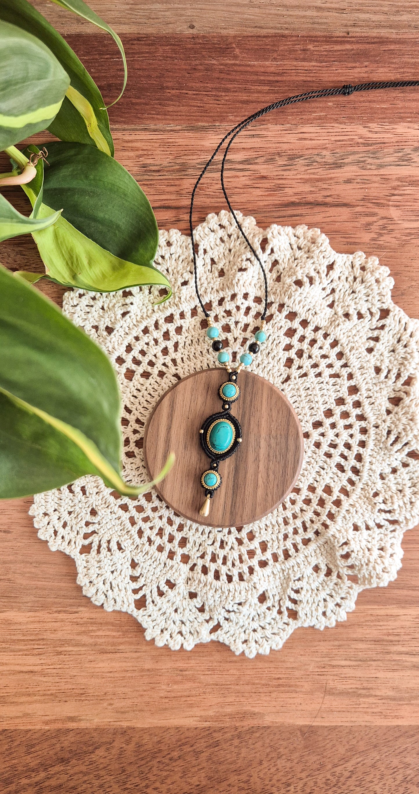 Luna – Customisable Micro‑Macramé Pendant (Handmade in Australia)
