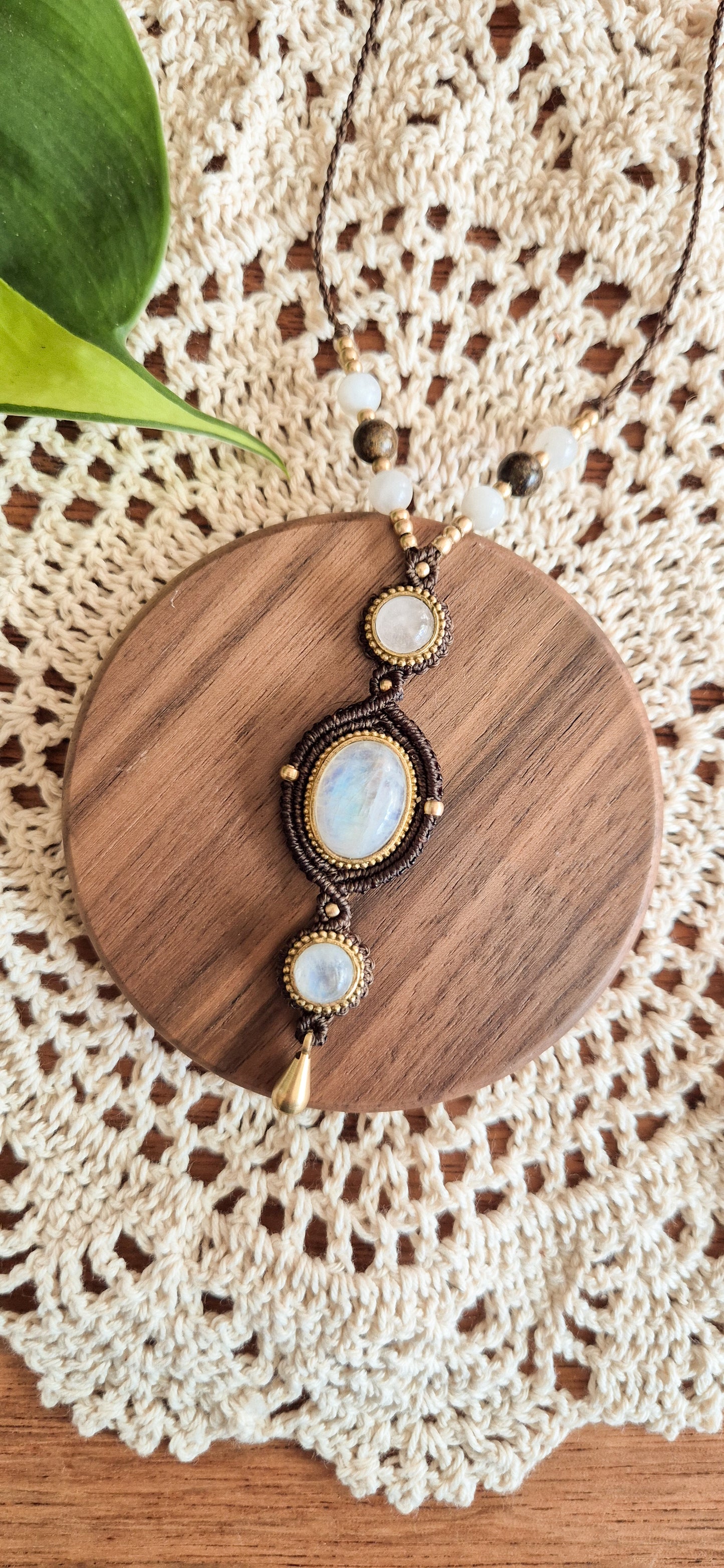 Luna – Customisable Micro‑Macramé Pendant (Handmade in Australia)