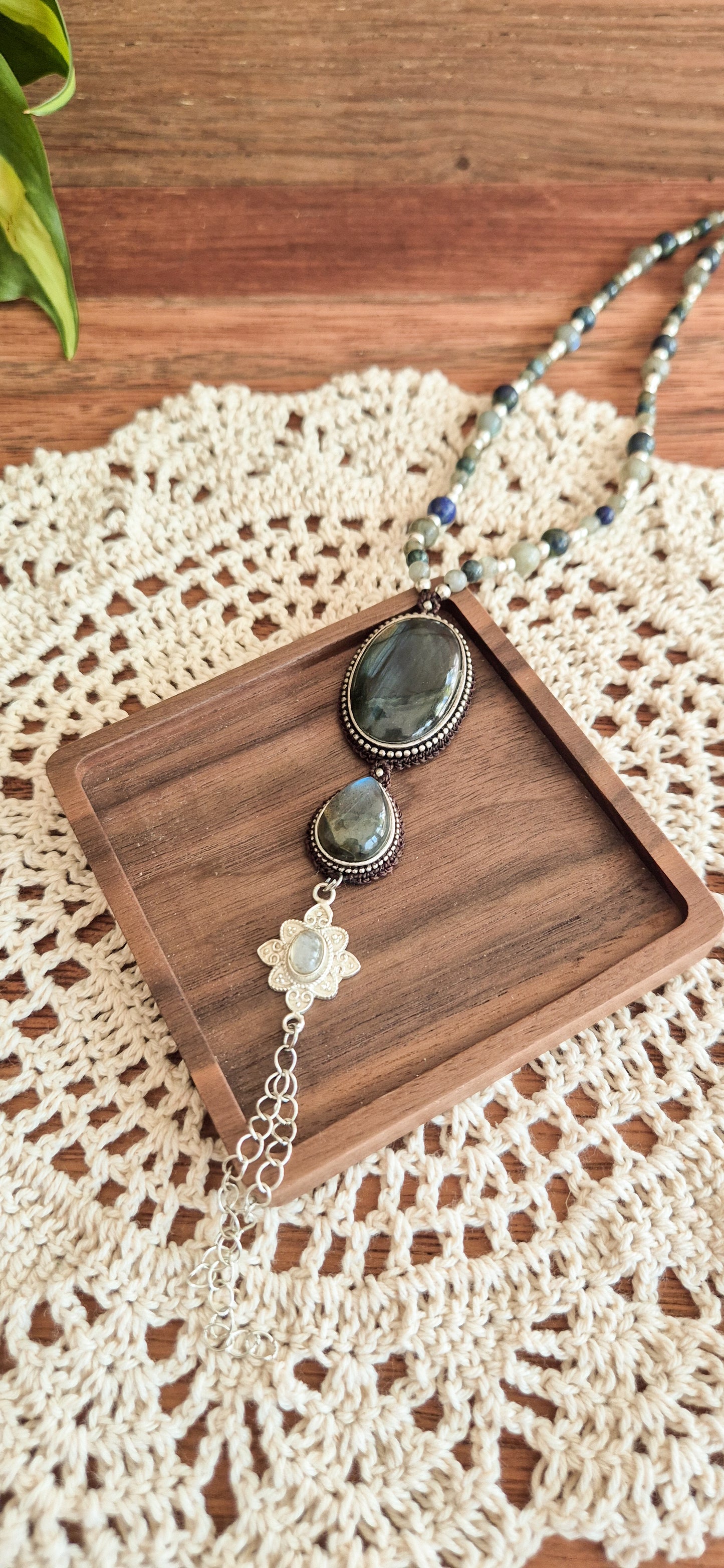 Freya – Customisable Micro‑Macramé Pendant (Handmade in Australia)