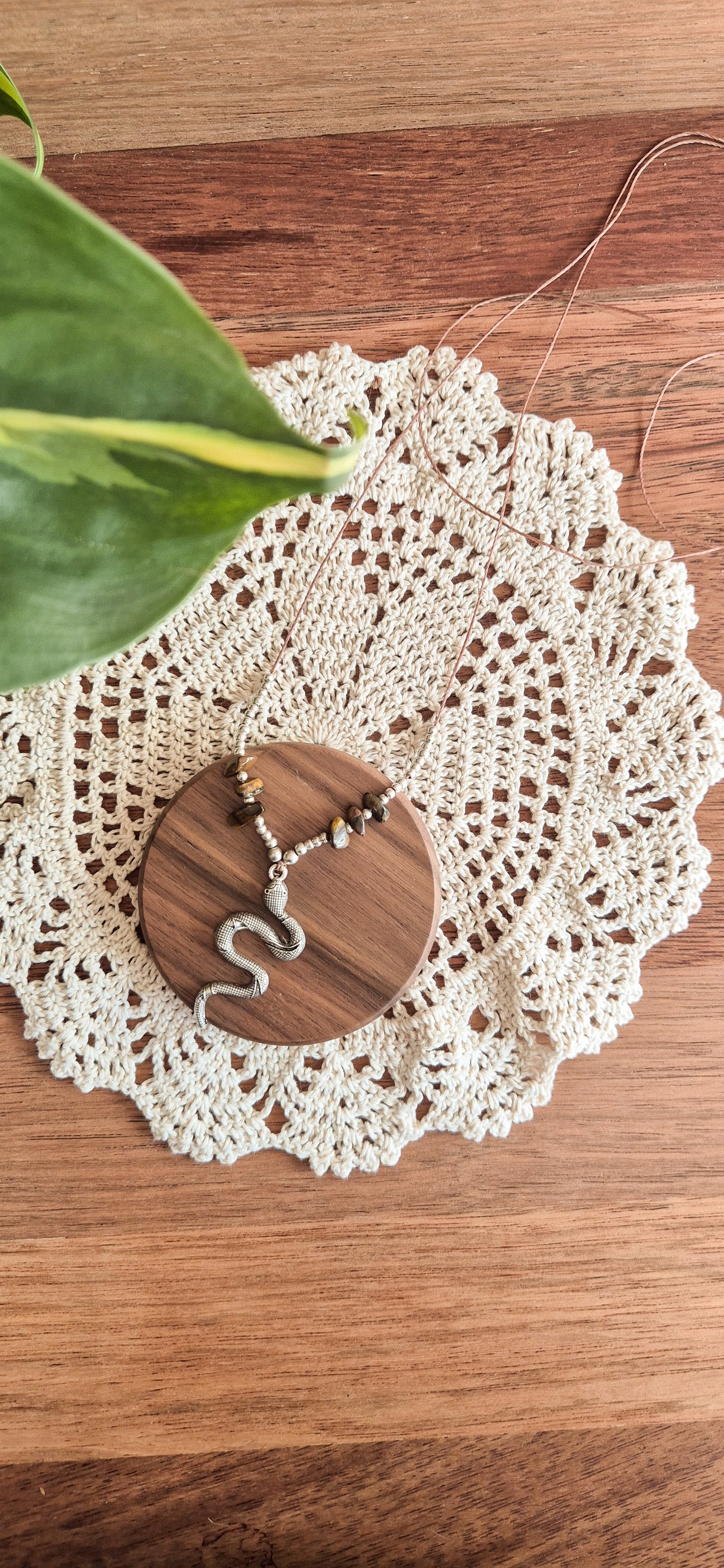Elara – Customisable Micro‑Macramé Pendant (Handmade in Australia)