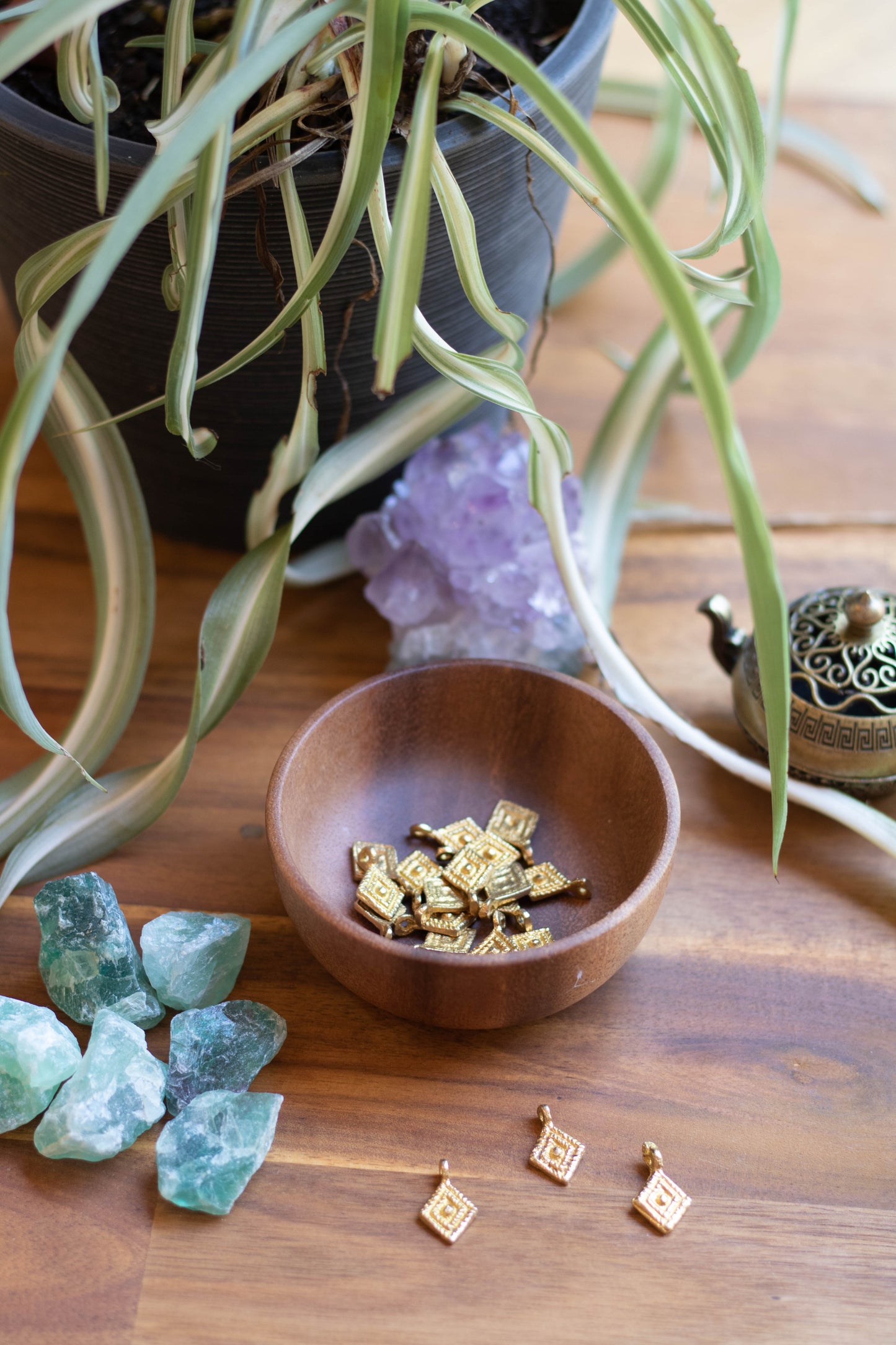 Diamond shape charms