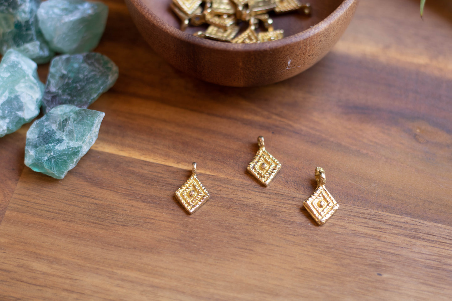 Diamond shape charms