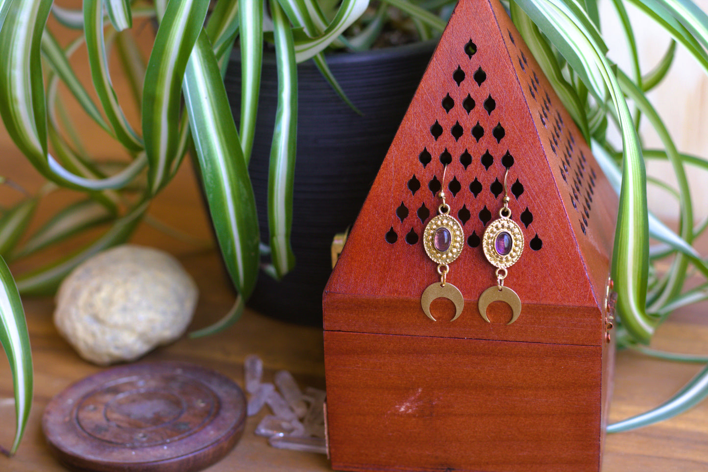 Earrings with charms
