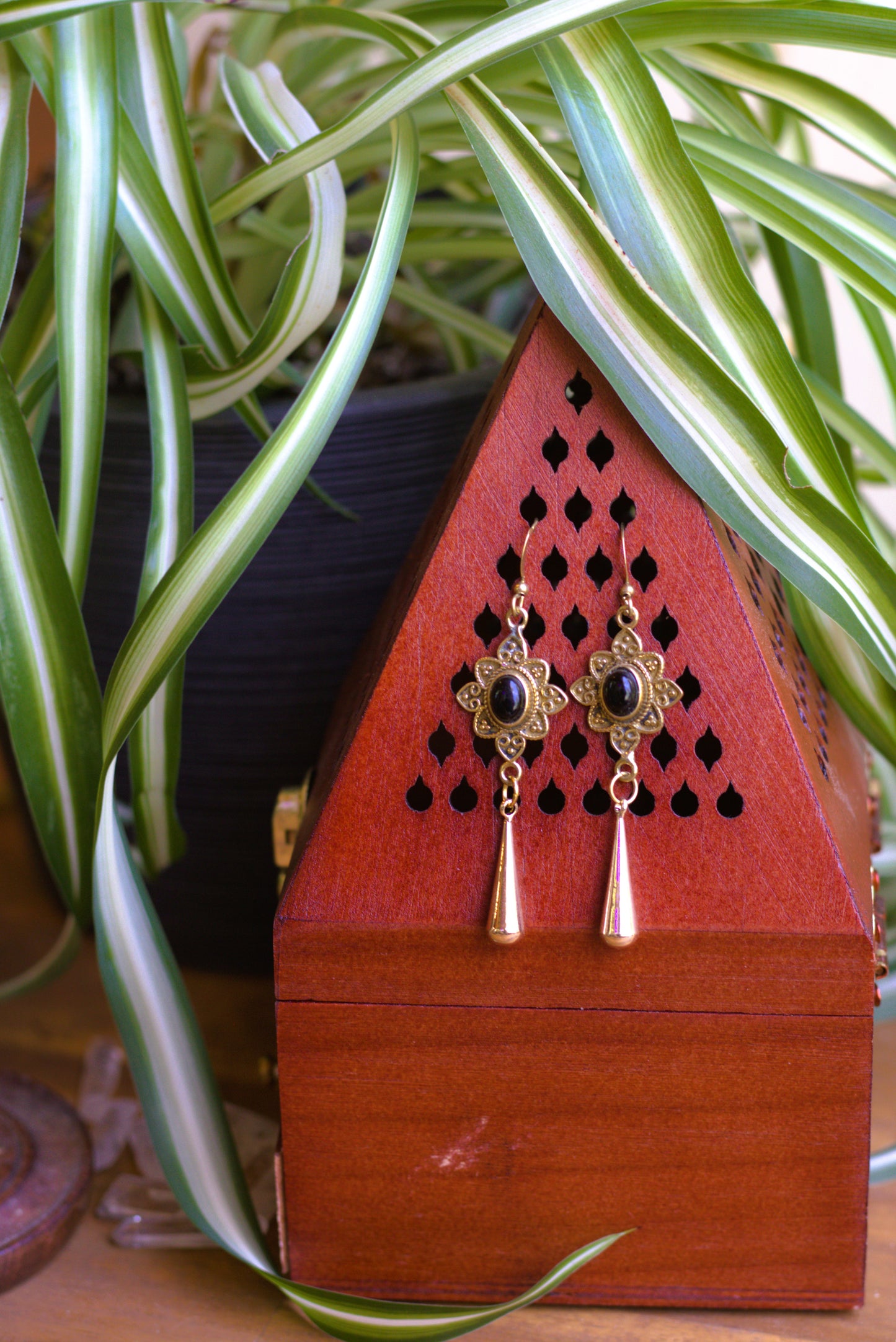 Earrings with charms