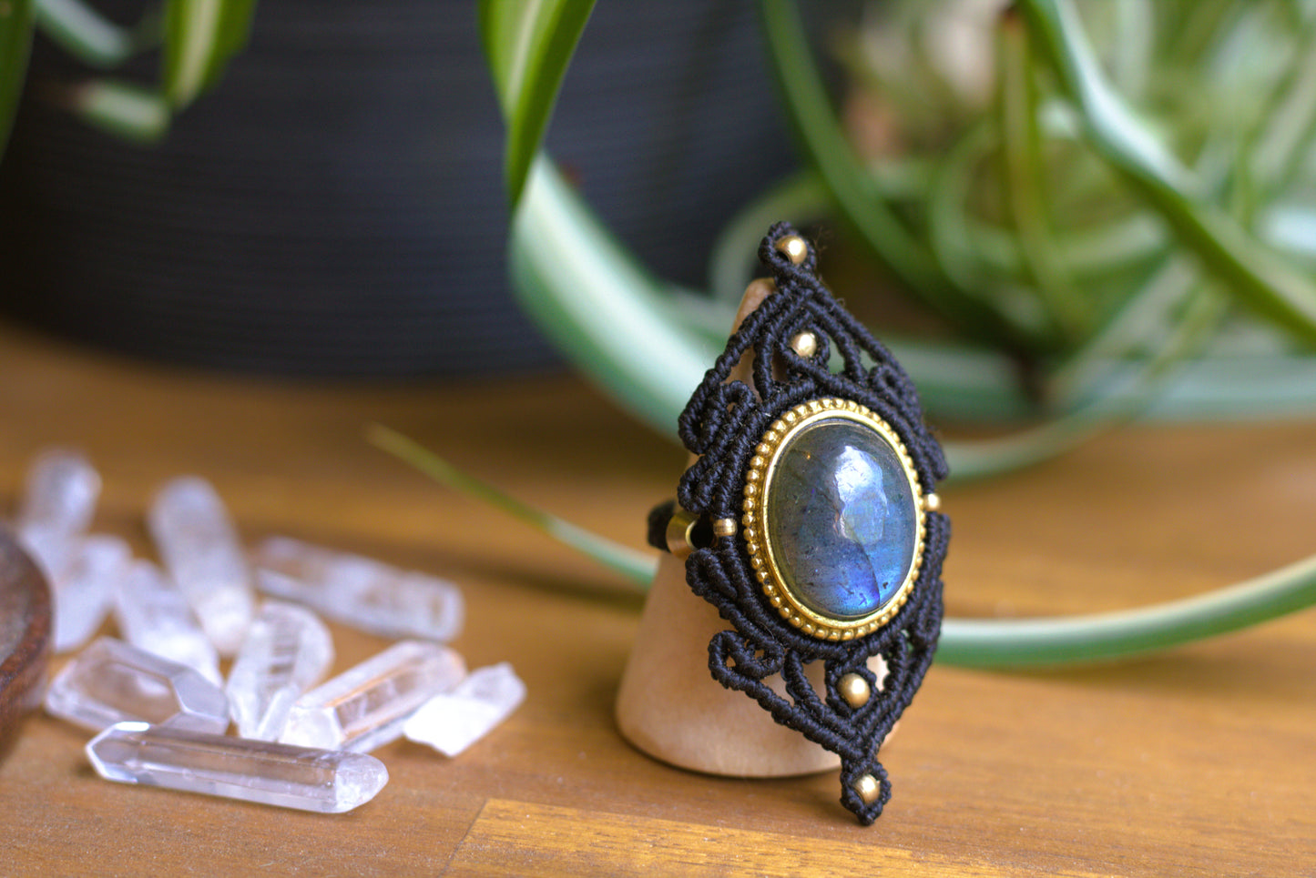 Labradorite ring