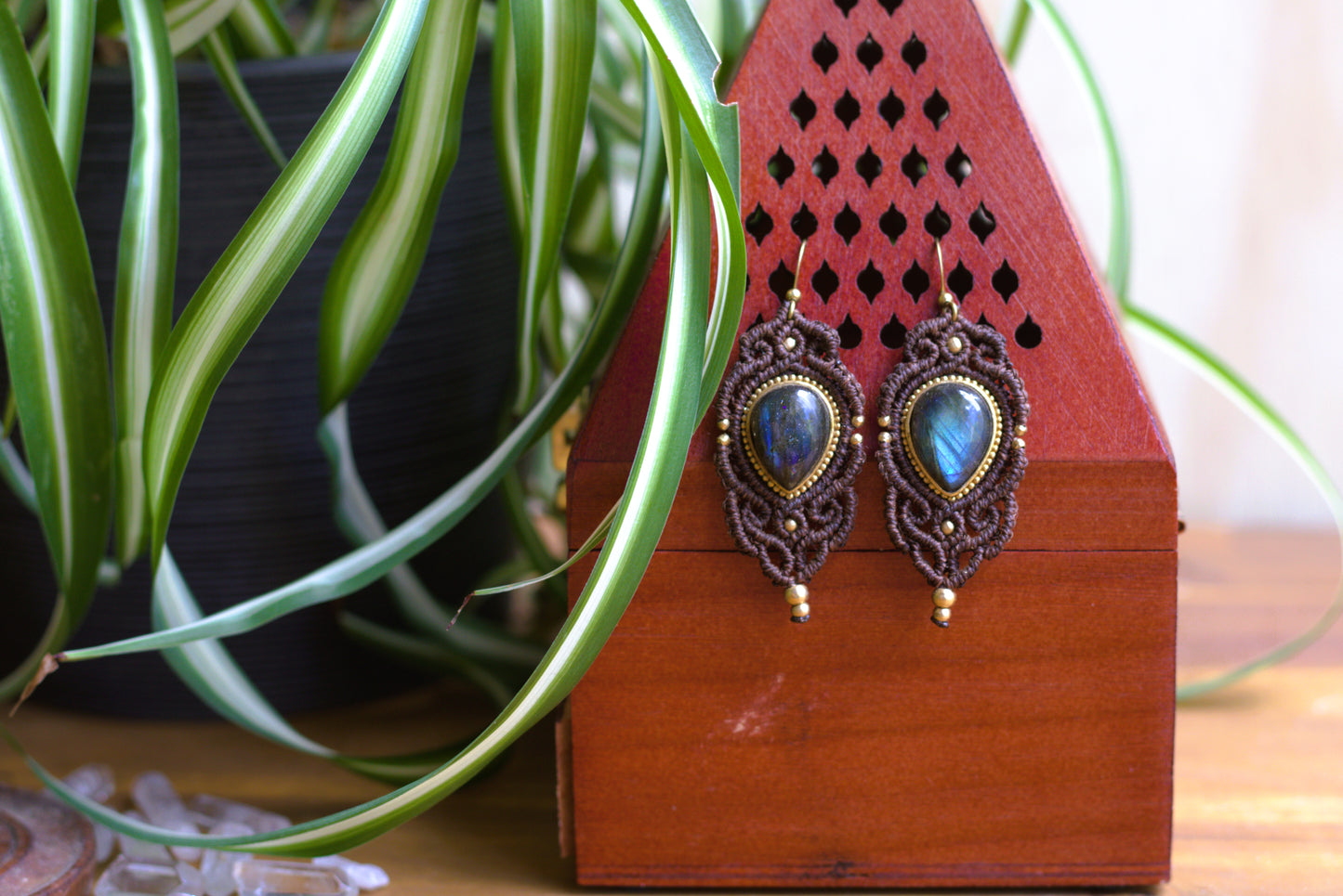 Labradorite earrings