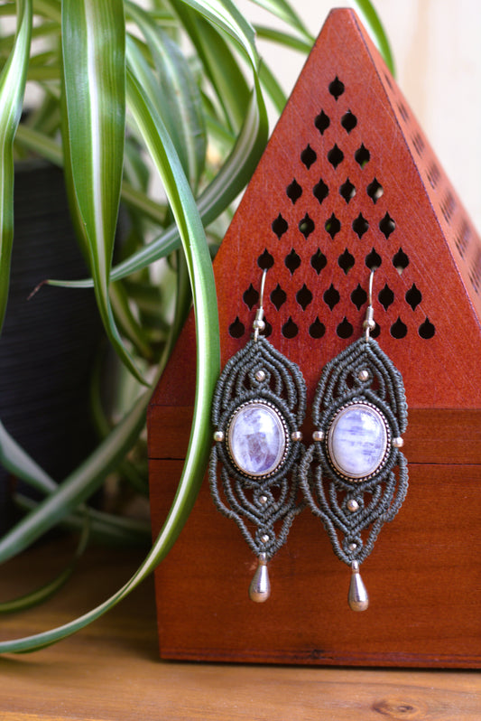 Moonstone earrings